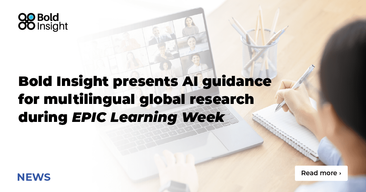 Bold Insight presents AI guidance for multilingual global research ...