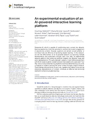 An experimental evaluation of an AI-powered interactive learning platform