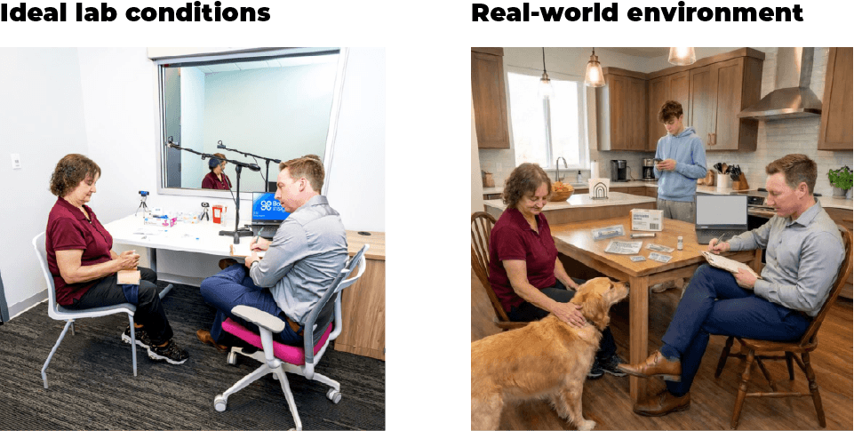 Ideal lab vs real world environment