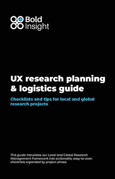 UX research planning & logistics guide