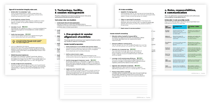 UX research planning & logistics guide checklists
